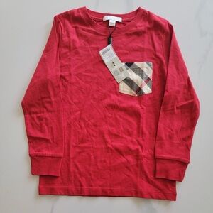 Burberry long sleeve red shirt